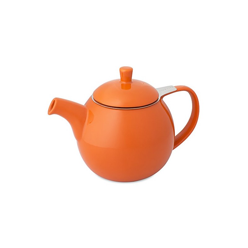 FORLIFE Curve Teapot with Infuser, 24-Ounce, Carrot