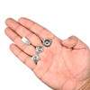 50PCS Engraved Flower Metal Buttons, 5 Styles Vintage Style Silver