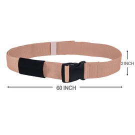 Homymusy gait belt transfer belt,Ideal for seniors and individuals with limited mobility, this gate belt with handles ensures a secure grip. (Light Pink, 60INCH Quick Release Buckle)