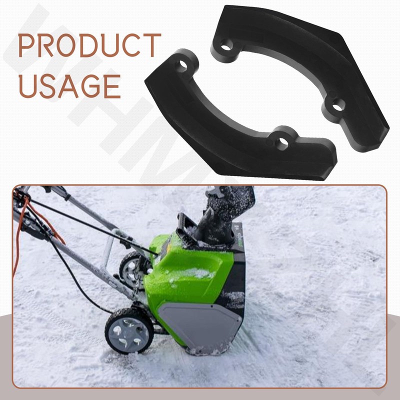 Pair of Snow Thrower Blower Wear Pads Compatible with Greenworks