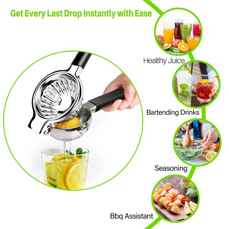Lemon Squeezer Tuiswo Stainless Steel LARGE Manual Citrus Juicer, Durable