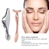 2pcs Metal Face Roller Set Zinc Alloy Facial Roller Massager