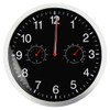 Wall Clock, Silent Movement with Temperature Display and Humidity, Modern,