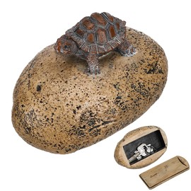 VILLCASE Caja De Llaves Oculta En Forma De Tortuga De Resina 4.80X3.14X3.14In Para Jardín Y Exterior Con Diseño Realista Y Resistente a La Intemperie