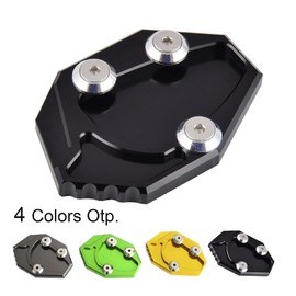 YZQ CNC Kickstand Side Stand Extension Pad Fit for Kawasaki GTR1400 Concours 14 ZX14 Extension Kickstand Side Stand Pad Motorcycle Accessories (Color : Titanium)