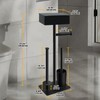 Freestanding Toilet Paper Holder Stand with Shelf for 7 Rolls,