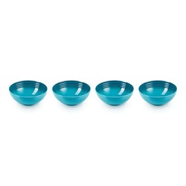 Le Creuset Stoneware Set of 4 Soup Bowls, 22 oz. (6.25") each, Caribbean