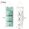 2 pcs Wand Hängen Tasche,Hängender Organizer mit 3 Taschen,Hängende Tasche
