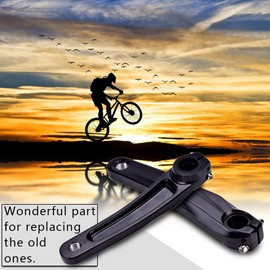 Bike Crank Arm Mountain Bike Crankset Aluminum Alloy Bike Bicycle Left Crank Arm for 590 610 SLX XT XTR Crankset(Black)