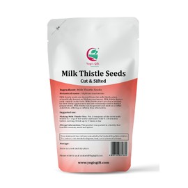 Milk Thistle Tea (Seeds) 4 oz, Cut and Sifted, 100% Natural for Herbal Tea, DIY Use & Infusions, by Yogi's Gift®