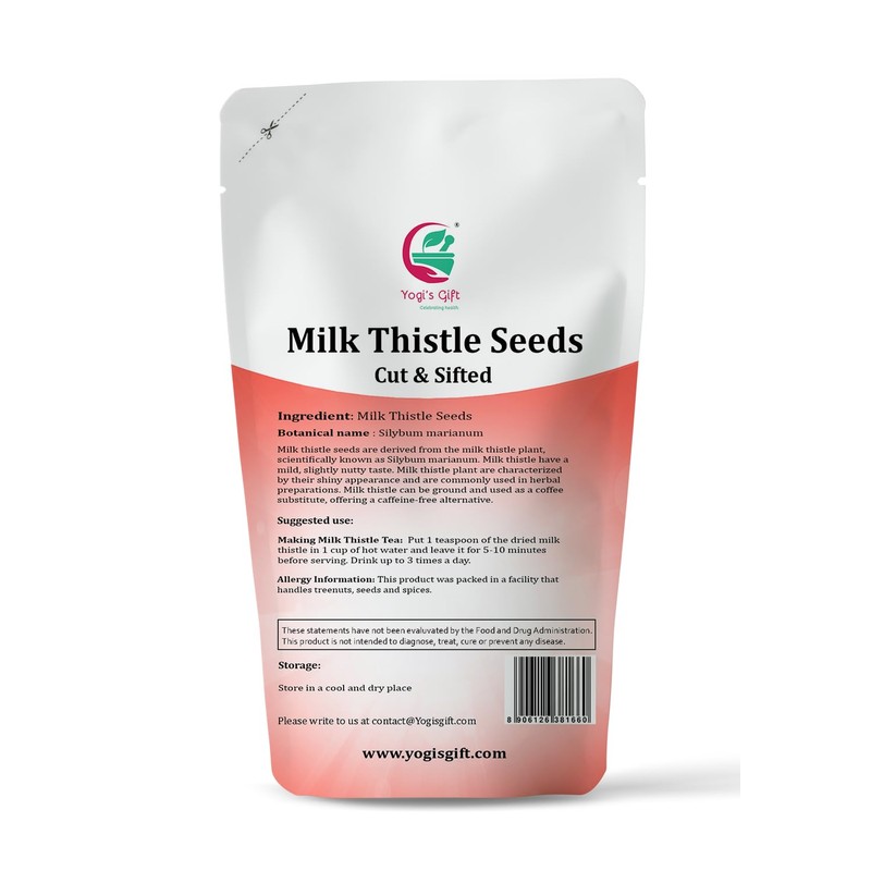 Milk Thistle Tea (Seeds) 4 oz, Cut and Sifted, 100%