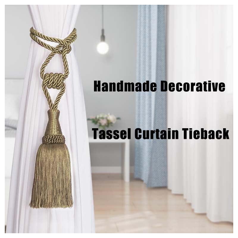 BEL AVENIR Curtain Tiebacks Handmade Holdbacks for Curtains Drape Decorative