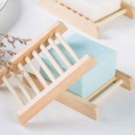 Solid Wood Rounded Edge Soap Scrubber Holder 15 Units
