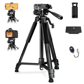 Tripie Camara Fotografica de Aluminio, Tripie Celular con Bluetooth Remoto                                                                            