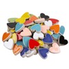 2.2x2.3cm Ceramic Mosaics Pieces Stained Glass, Assorted Colors and Love