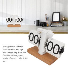 Ausla Automatic Flip Digital Clock, Minimalist Vintage Car Flip Table Clock with Large Numbers, Easy to Read, Adjustable Time, Retro Style