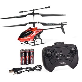 Carson 500507070 Helikopter Nano Tyrant Mini RC Helicopter, Robust RTF (Ready to Fly) Model for Beginners, with 2-Channel IR Remote Control, for Children from 8 Years, red