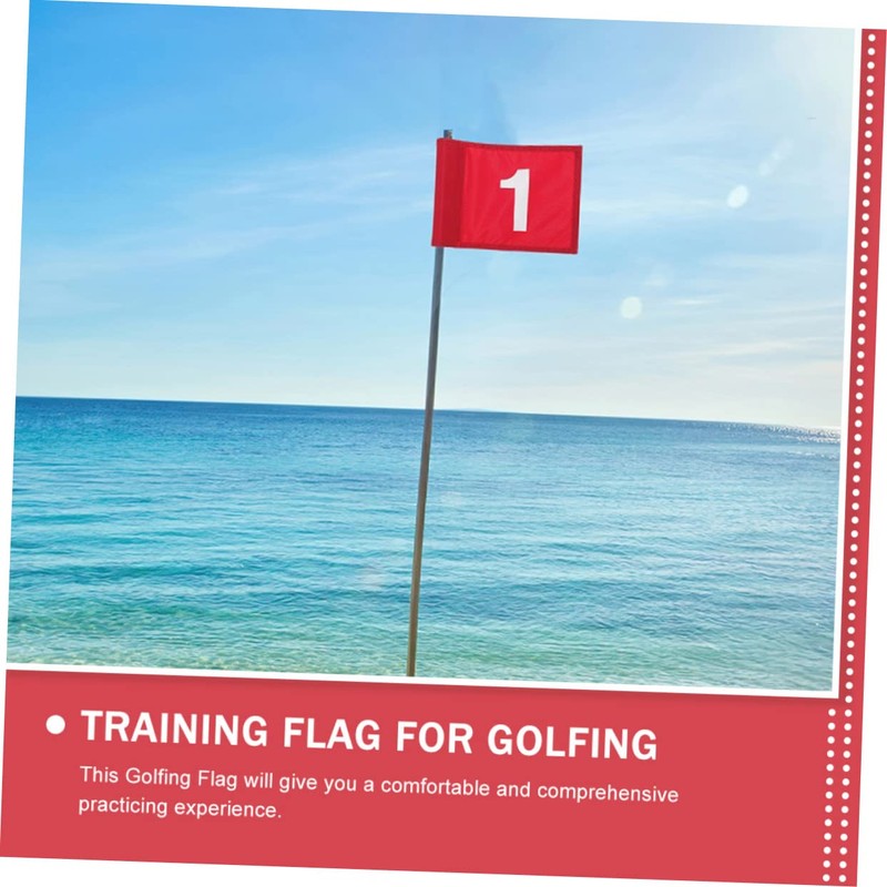 WOONEKY 2Pcs Flags Practical Putting Training Flags with Print for