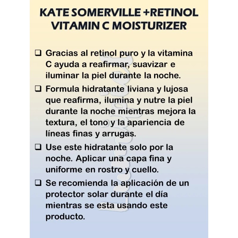 Kate Somerville Hidratante Facial Retinol + Vitamin C 50ml