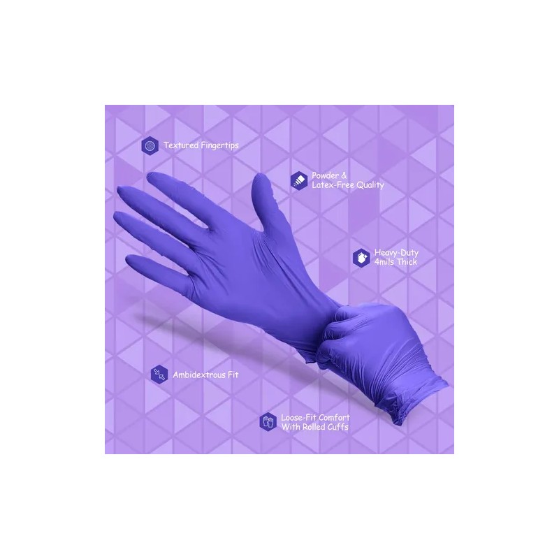Guantes De Nitrilo Peipu Desechables, Extragrandes, 100 Unid