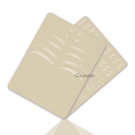 3pcs Double Sided Inkless Practice Skin Tattoo Fake Skin Sheets Microblading Hair Strokes Practice Latex Eyebrow Tattoo Practice Skins (Pre-printed Hair Strokes)