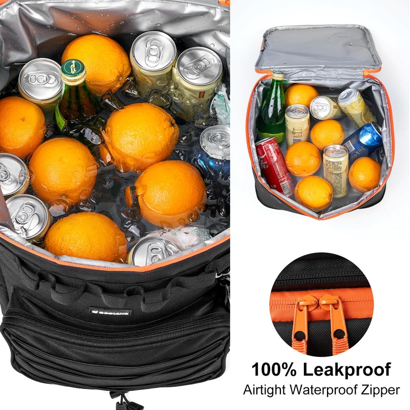 Odoland 72 Cans Soft Cooler with Wheels and Handle Collapsible