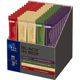 AGF Maxim Black In Box Assortment of 50 Packs of Instant Coffee, Stick Type