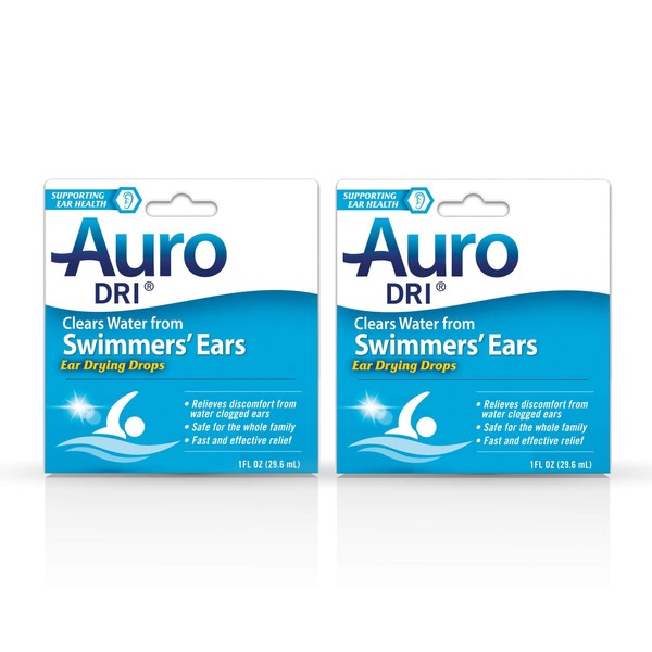 Auro-Dri Ear Water-Drying Aid | 1 Ounce | Pack of 2