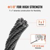 VEVOR 1/8 Black Stainless Steel Cable, 500 FT 316 Black