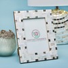 Handcrafted White & Silver Mother Of Pearl Photo Frame -