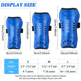 Ledeak Football Shin Pads, Kids Youth Shin Guards Beginner Elite Athlete Perforated Breathable Soccer Shin Pad, Football Shin Guards for Boys And Girls Teenagers Football Games Sports Training (S)