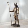 Veronese Design 11" Egyptian God Anubis Holding Cobra Scepter Cast