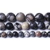 90PCS 4MM Black net Work Natural Gemstone Round Stone Beads