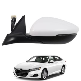 Liizoo Side Mirror for HONDA ACCORD 2018-2022 Car Door Mirror Fits for HONDA ACCORD 2018-2022 Left Driver Side | Power | Heated |Lamp|BSM |HO1320330| white (LH)