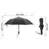Portable Umbrella with Fan 8 Fiberglass Ribs Windproof Umbrella for