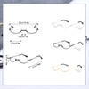 [Gianrght] No Lens Oval Half Rim Under Rim Bottom Frame