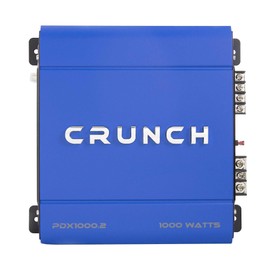 Crunch PowerDriveX 1000 Watt 2 Channel Car Stereo Amplifier, Blue with Crunch 300W Maximum 6.5 Inch 3-Way 4 Ohm CS Speaker, Black