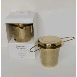 Threshold Gold-tone Loose Leaf Tea Infuser – Stainless Steel Fine Mesh Threshold