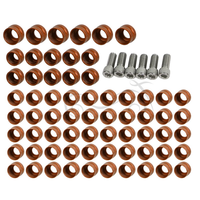 Unbranded Orange Engine Bolt Topper Caps Cover For Harley Touring