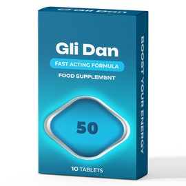 Glidan – 10 Blue Tablets for Men – Fast-Acting Formula with L-Arginine, Ginseng and Maca – Vitality, Stamina and Strength Support – Convenient & Easy to Swallow - Made in the UK