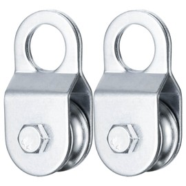 KCNOFNC 32mm Cable Pulley Wheel with Ball Bearing, Smooth No Noise, Small Snatch Block for 6mm/0.23 Inch Wire Rope, 2Pack