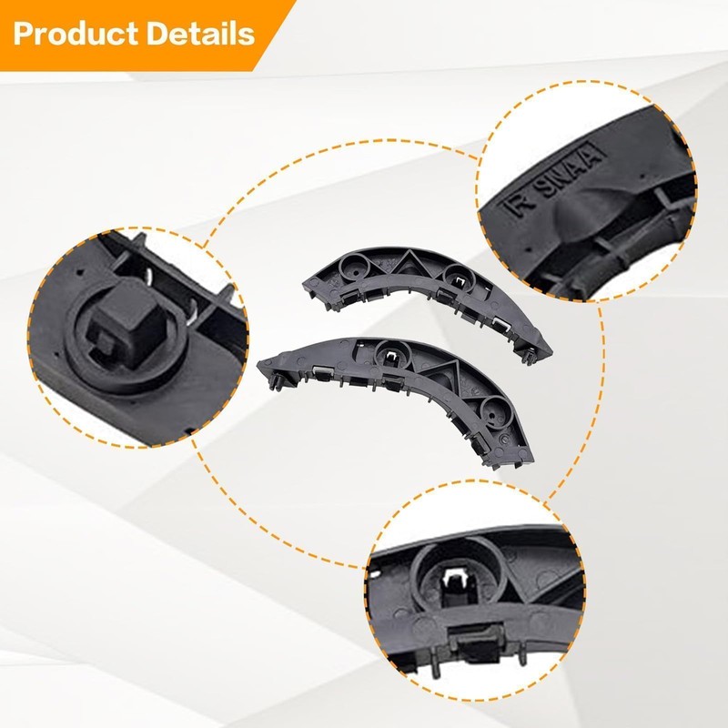 SecosAutoparts Par de soportes de parachoques delantero compatibles con Honda