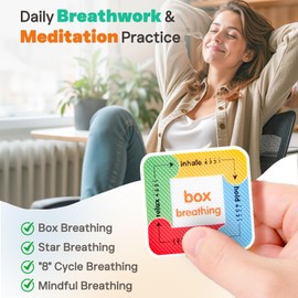 36PCS Textured Anxiety Sensory Stickers, Tactile Mood Calming Strips for Kids Adults, Breathing Mindfulness Fidget Sticker for Classroom Office Desk