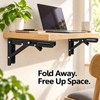 2-Pack 8 Inch Folding Shelf Brackets, Metal Wall Mounted Locking