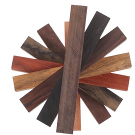 HOODANCOS 8pcs Exotic Wood Pen Blanks Pen DIY Wood Turning Kit Blanks Pen Turning Supplies DIY Crafts, 4.72x0.59x0.39in