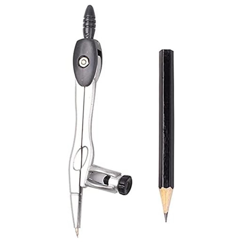 Rpanle Professional Compass, Reusable Metal Compass for Home Schooling Maths