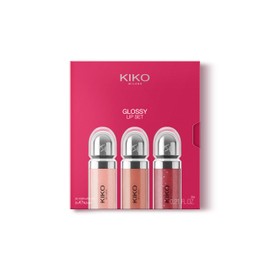 KIKO Milano Glossy Lip Set 03 Lip Kit: 3 Moisturising Lip Gloss with Volume Effect 3D