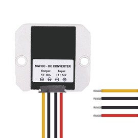 Valefod 12V 24V to 5V 10A 50W Step-Down Transformer DC to DC Buck Converter for LED Display Power Supply