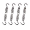 POFET 4pcs M8 Stainless Steel 304 Hook& Hook Turnbuckle Wire
