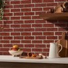 COMSTICKC 3D Peel and Stick Brick Wall Panels, Faux Red